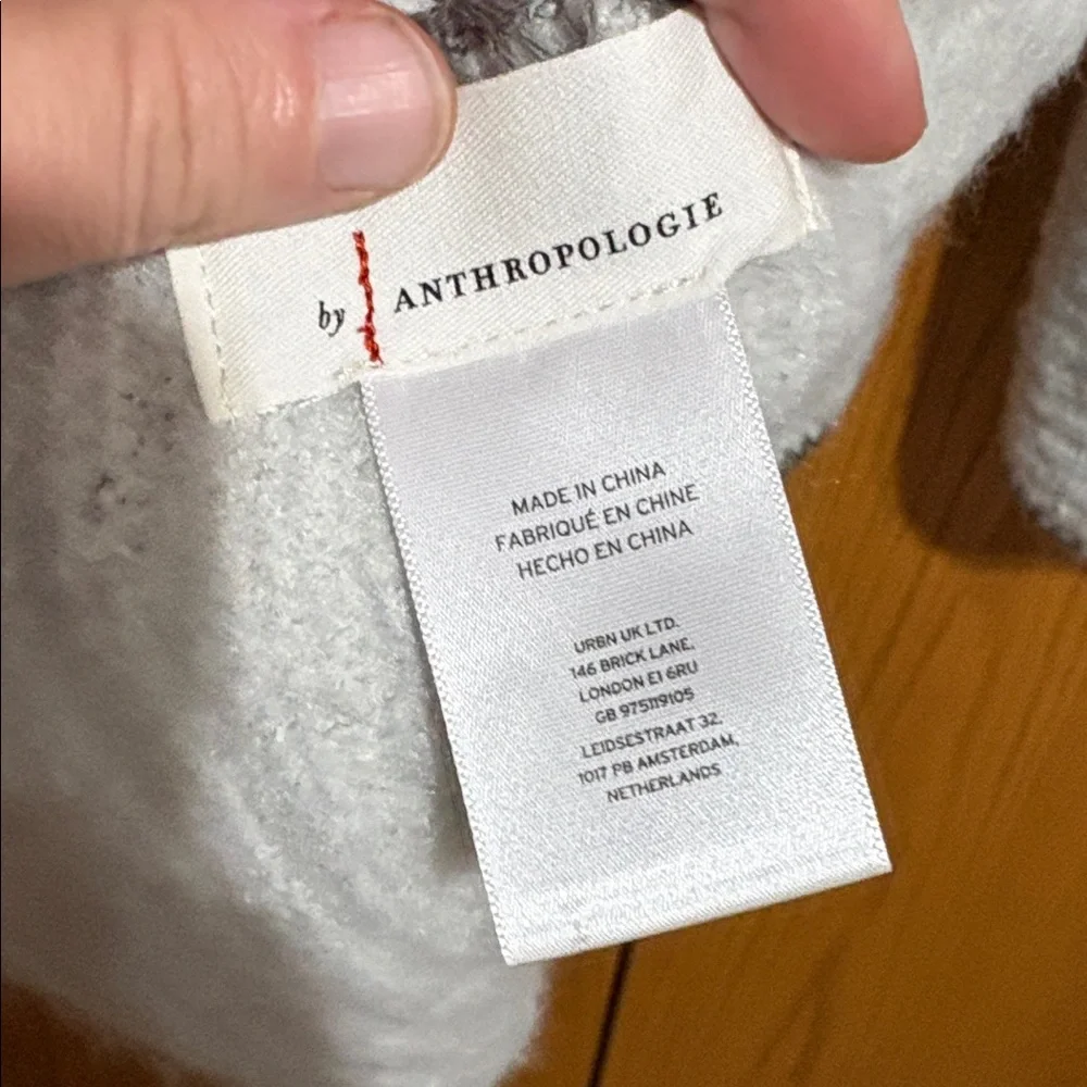 Anthropologie‎ chunky ribbed contrast stitching wide wrap scarf